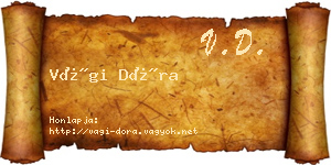 Vági Dóra névjegykártya